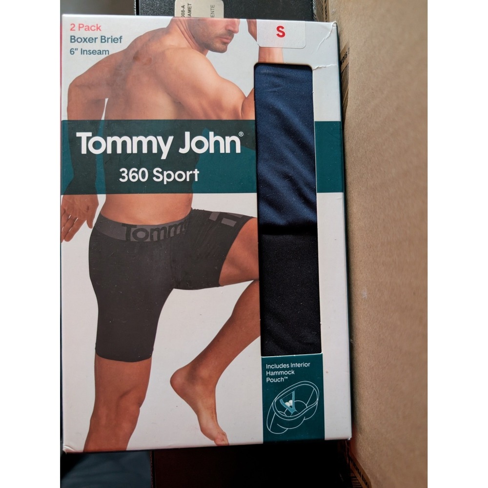 Tommy John 360 Sport Boxer Brief 2 Pack 6" Inseam Men's Small (MSRP $55)